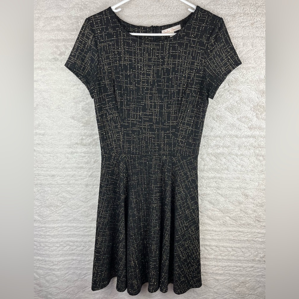 Whimsigoth CREATIVE COMMUNE Women's Allover Metal Stud Black Dress Small